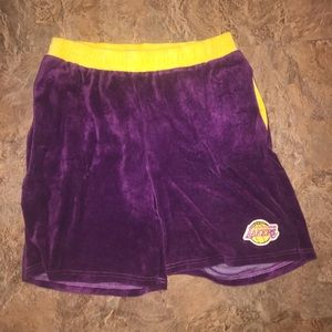 Vtg 90s la lakers shorts ln the paint rare b-ball